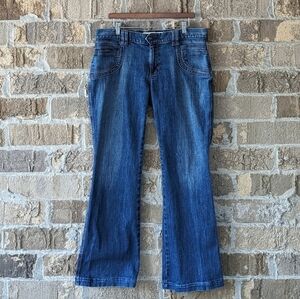 Vintage Y2K Flare Gap Factory Blue Jeans Size 14 Reg